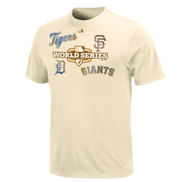 Majestic San Francisco Giants Detroit Tigers 2012 MLB World Series T-Shirt Sz S - Picture 1 of 9